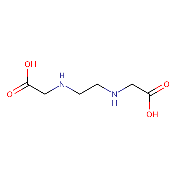 Glycine, N,N’-1,2-ethanediylbis- structural formula