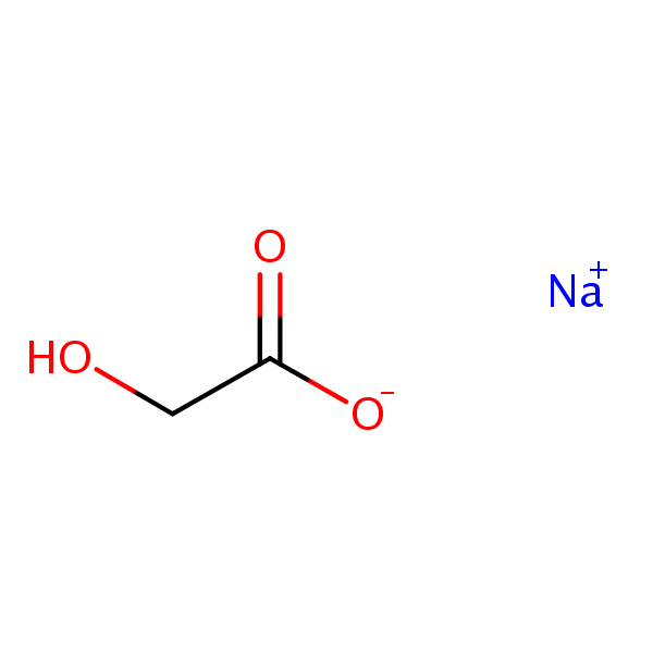 Glycolic acid sodium salt structural formula