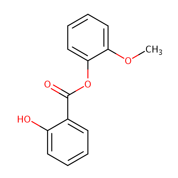 Guaiacol salicylate structural formula
