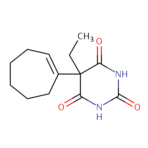 Heptabarbital structural formula