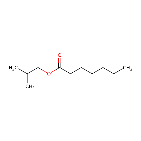 Heptanoic acid, 2-methylpropyl ester structural formula