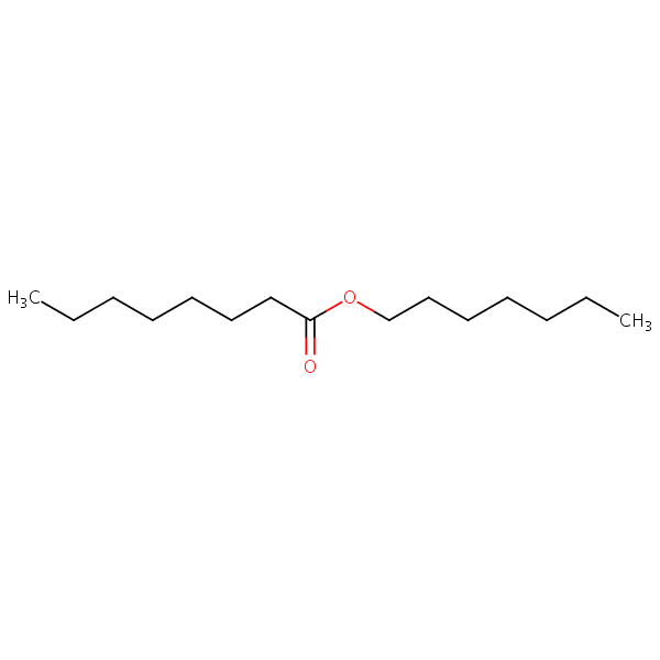 Heptyl octanoate structural formula