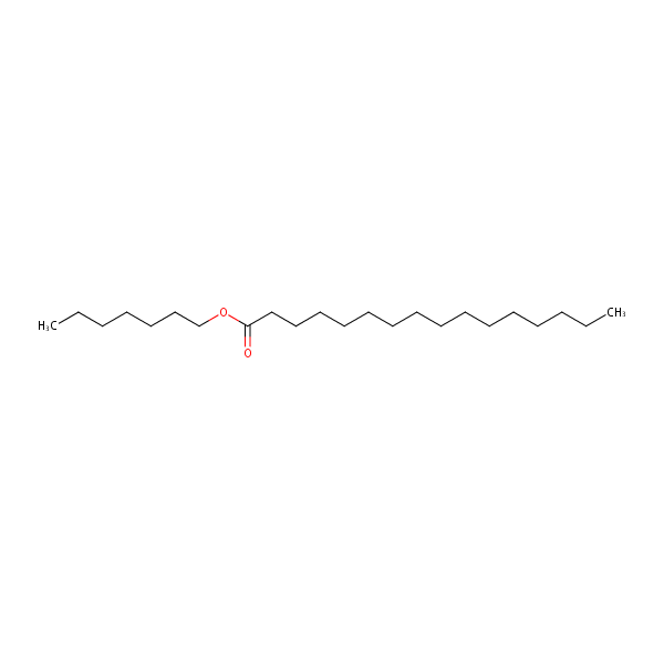 Heptyl palmitate structural formula