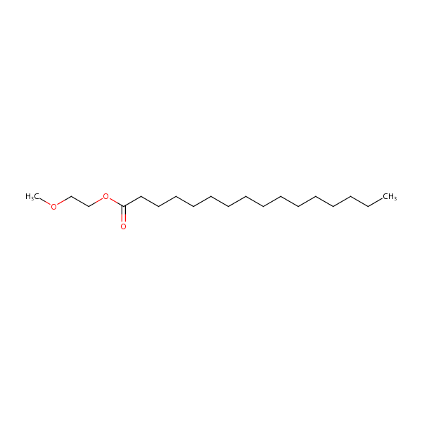 Hexadecanoic acid, 2-methoxyethyl ester structural formula