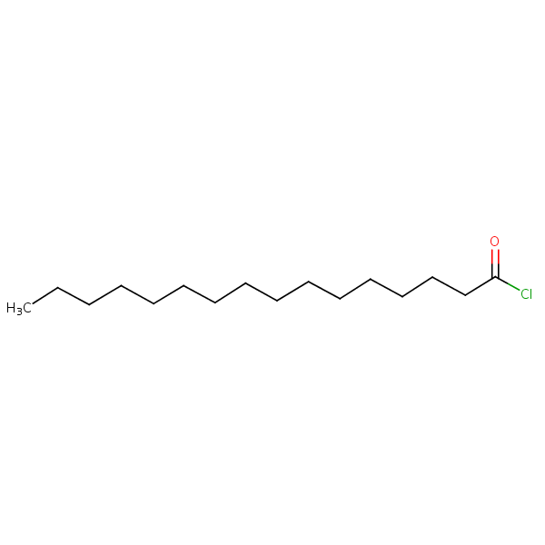 Hexadecanoyl chloride structural formula