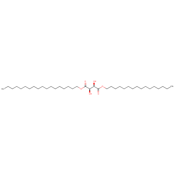 Hexadecyl octadecyl (R-(R*,R*))-tartrate structural formula