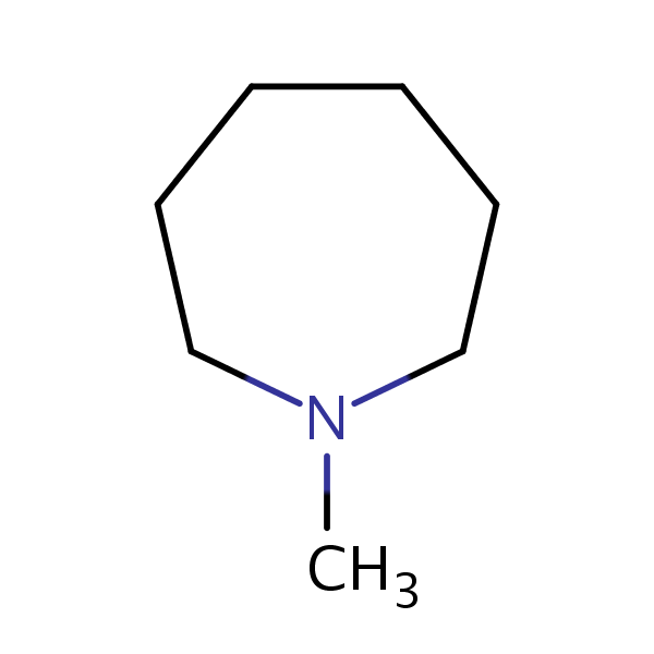 Hexahydro-1-methyl-1H-azepine structural formula