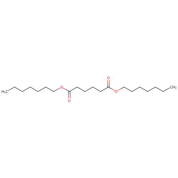 Hexanedioic acid, diheptyl ester structural formula