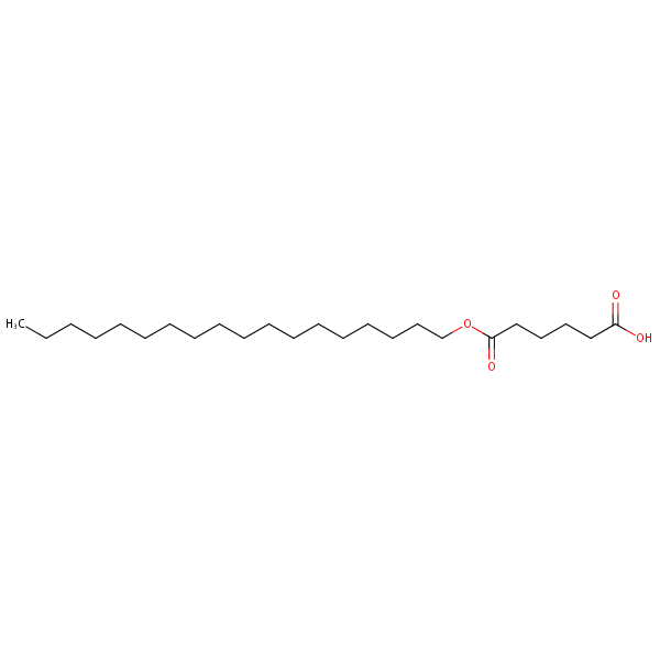 Hexanedioic acid, octadecyl ester structural formula