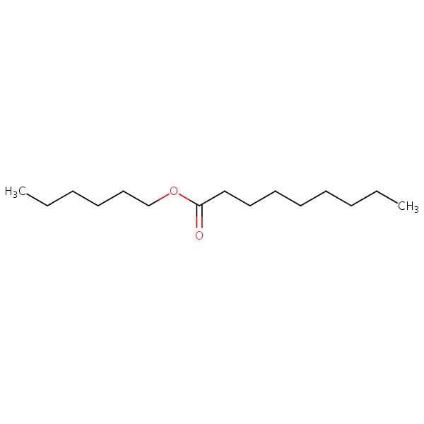 Hexyl nonanoate structural formula