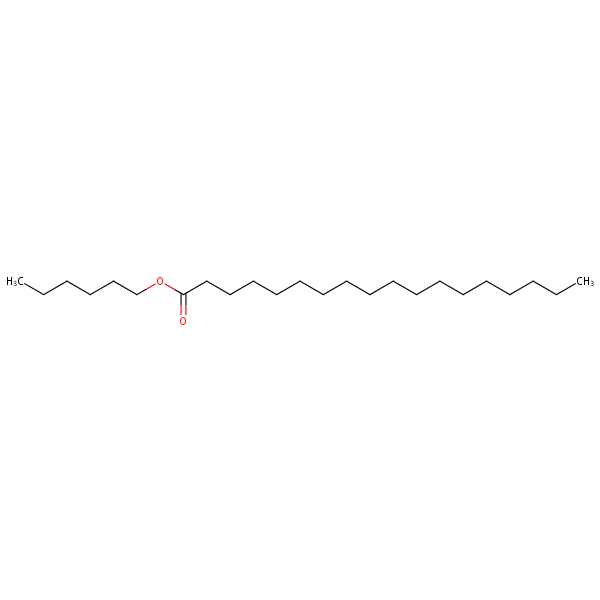 Hexyl stearate structural formula