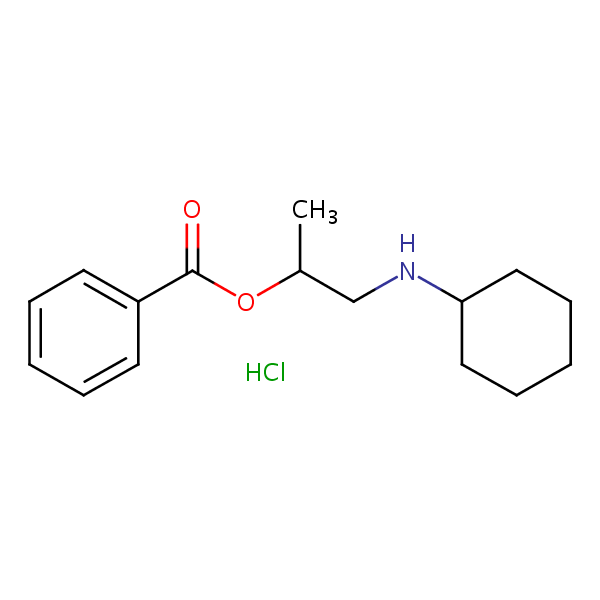 Hexylcaine hydrochloride structural formula