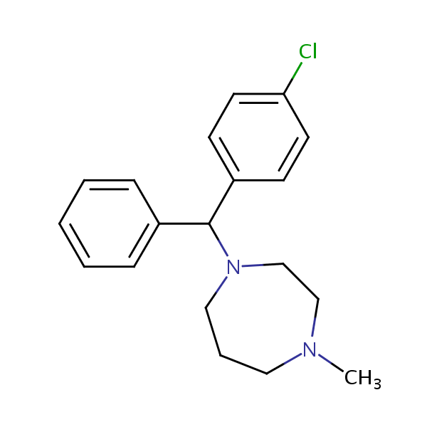 Homochlorcyclizine structural formula