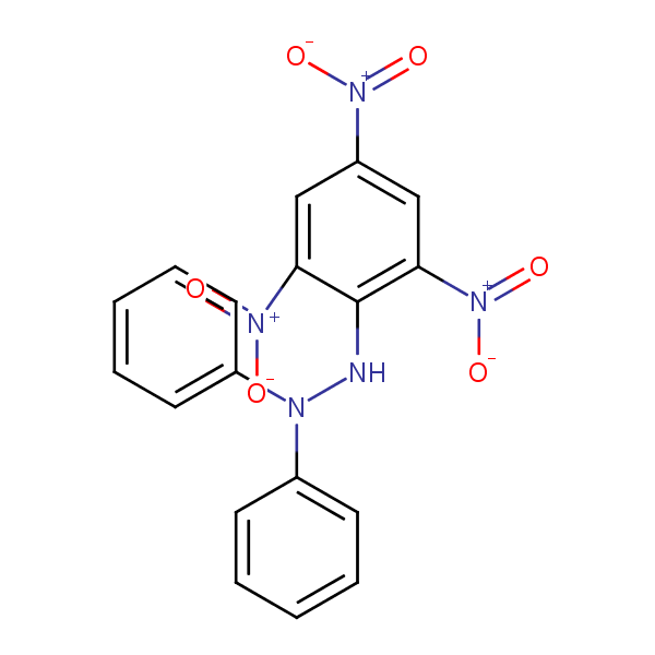 Hydrazine, 1,1-diphenyl-2-(2,4,6-trinitrophenyl)- structural formula