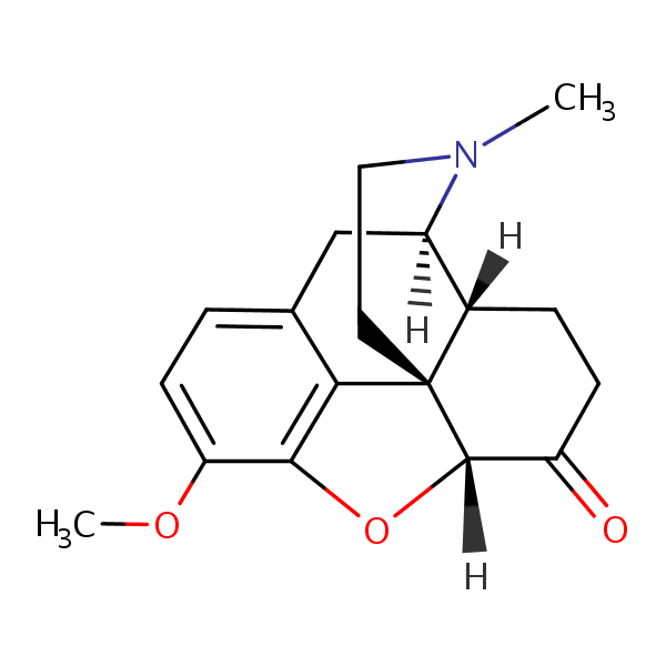 Hydrocodone structural formula