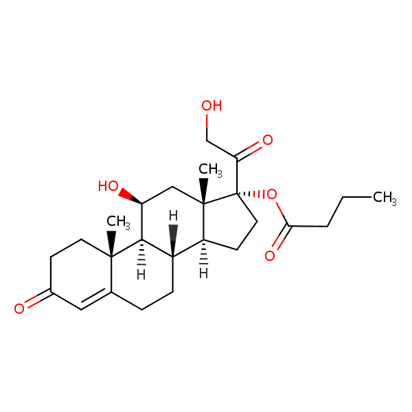 Hydrocortisone 17-butyrate structural formula