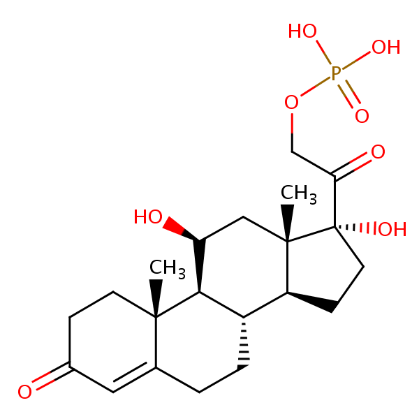 Hydrocortisone 21-phosphate structural formula