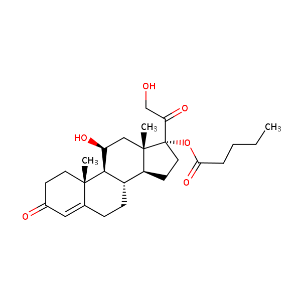 Hydrocortisone valerate structural formula