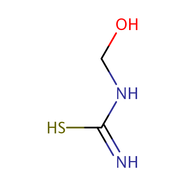 (Hydroxymethyl)thiourea structural formula