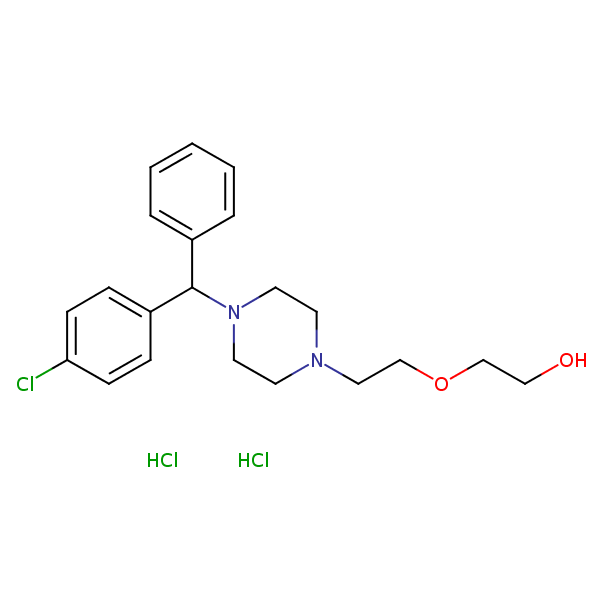 Hydroxyzine dihydrochloride structural formula