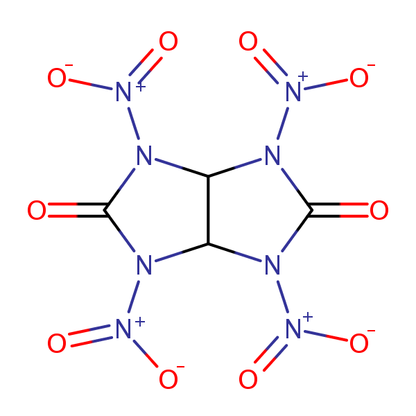 Imidazo[4,5-d]imidazole-2,5(1H,3H)-dione, tetrahydro-1,3,4,6-tetranitro- structural formula