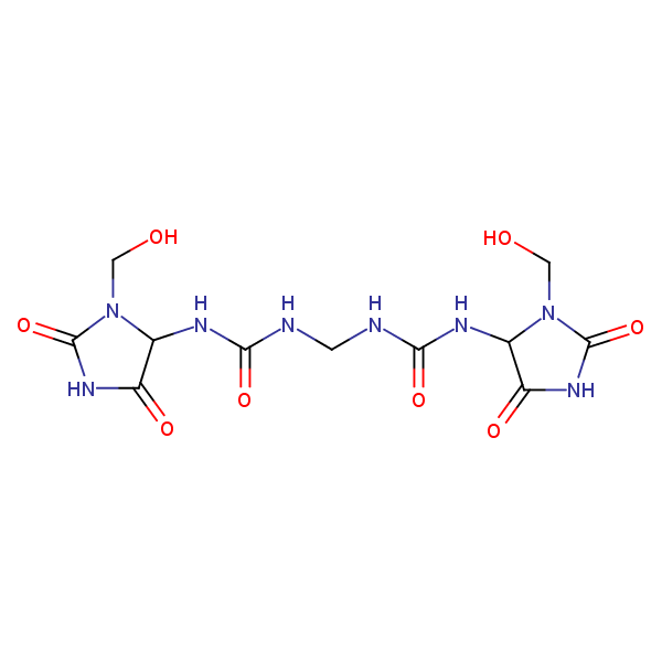 Imidazolidinyl urea structural formula