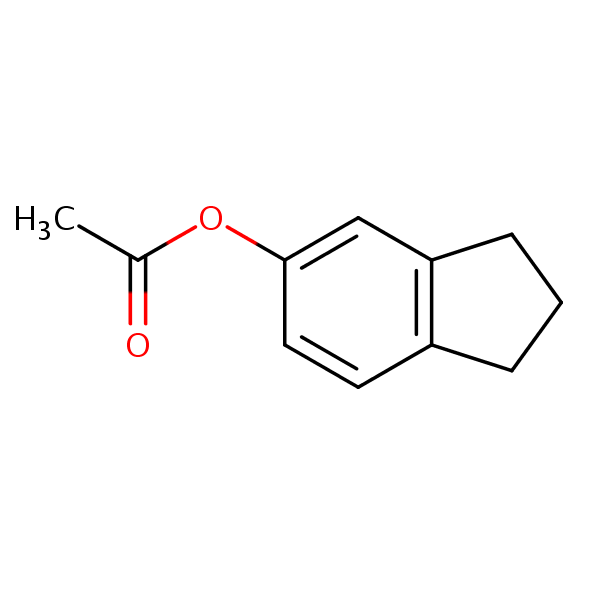 Indan-5-yl acetate structural formula