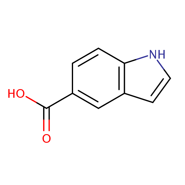 Indole-5-carboxylic acid structural formula