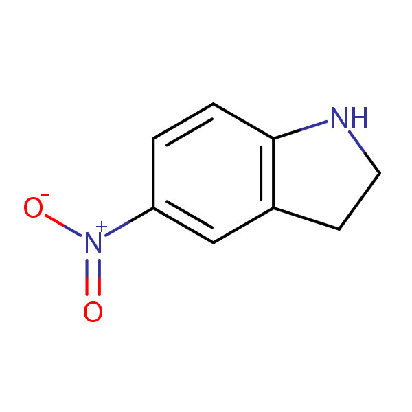Indoline, 5-nitro- structural formula