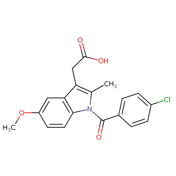 Indomethacin structural formula