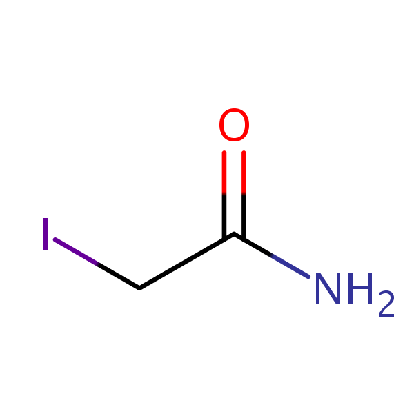 Iodoacetamide structural formula