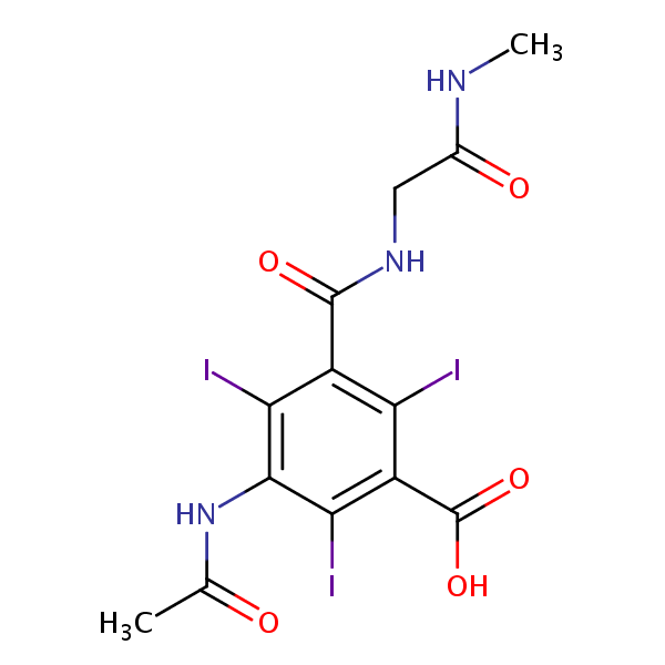 Ioglicic acid structural formula