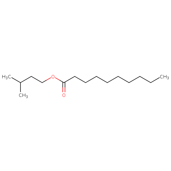 Isoamyl decanoate structural formula