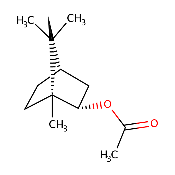 Isobornyl acetate structural formula
