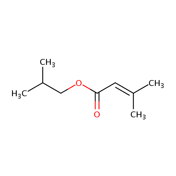 Isobutyl 3-methyl-2-butenoate structural formula
