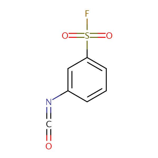 Isocyanic acid, m-(fluorosulfonyl)phenyl ester structural formula