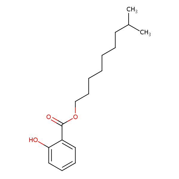 Isodecyl salicylate structural formula