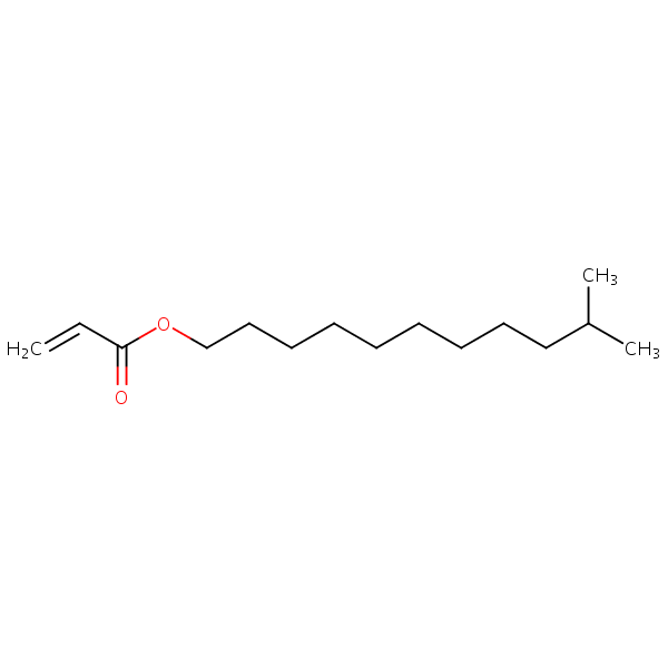 Isododecyl acrylate structural formula