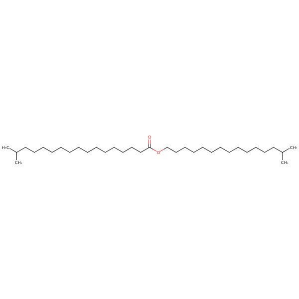 Isooctadecanoic acid, isohexadecyl ester structural formula