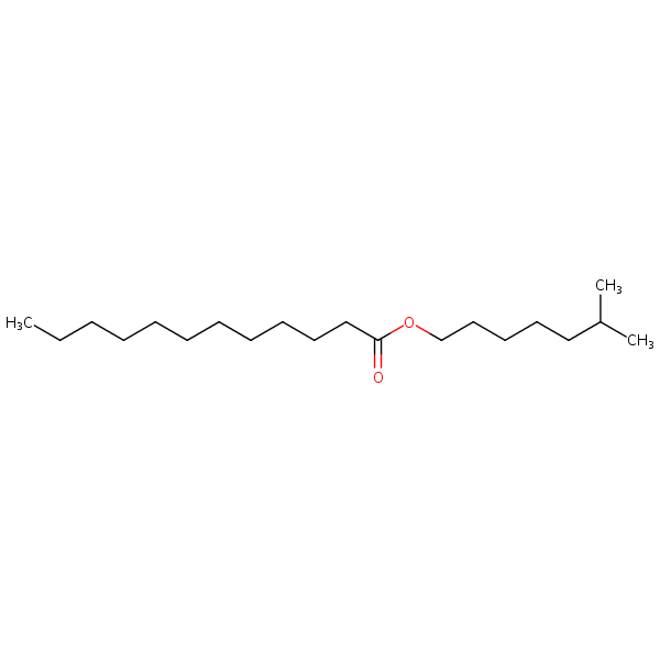 Isooctyl laurate structural formula