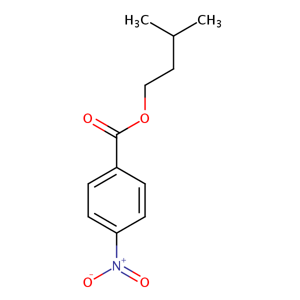 Isopentyl 4-nitrobenzoate structural formula