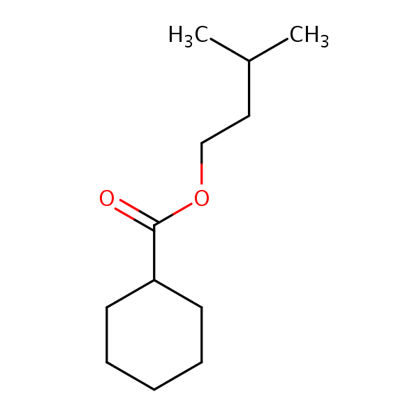 Isopentyl cyclohexanecarboxylate structural formula