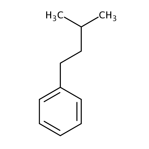 Isopentylbenzene structural formula