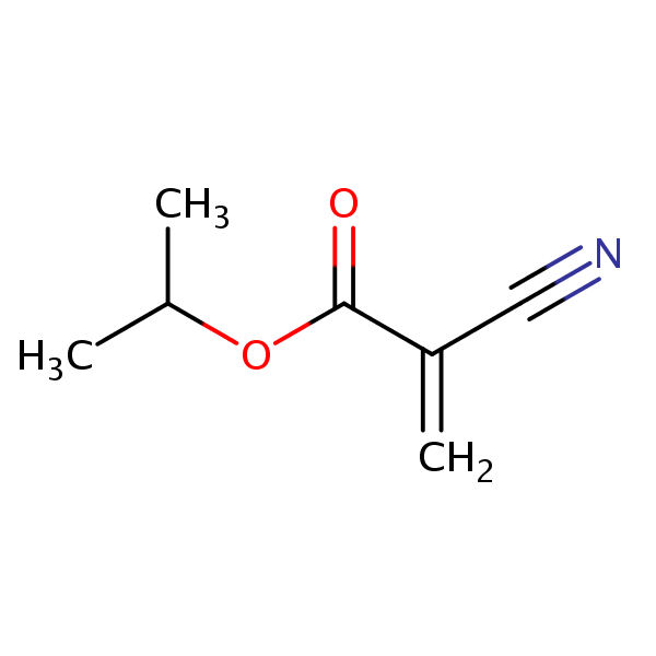 Isopropyl 2-cyanoacrylate structural formula