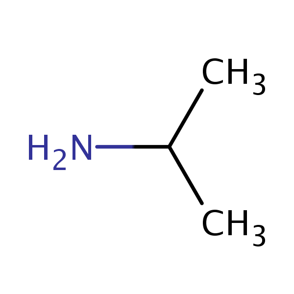 Isopropylamine structural formula
