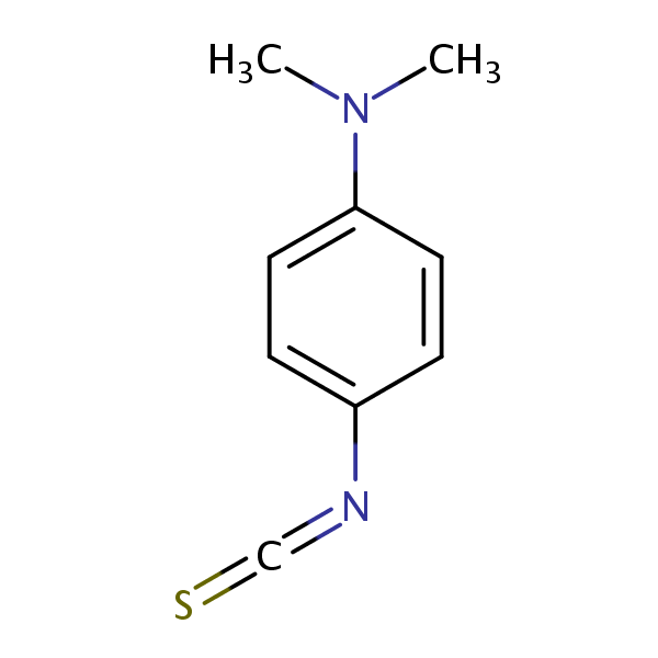 Isothiocyanic acid, p-dimethylaminophenyl ester structural formula