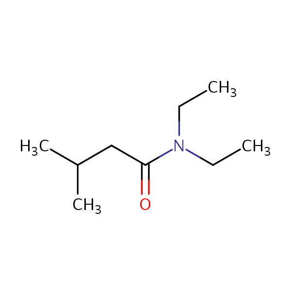 Isovaleryl diethylamide structural formula