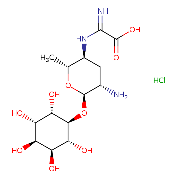 Kasugamycin hydrochloride structural formula