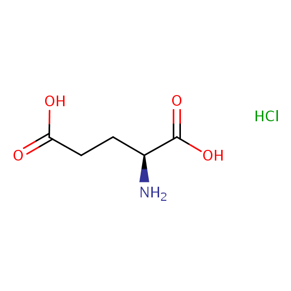 L-Glutamic acid hydrochloride structural formula