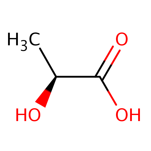 L-Lactic acid structural formula